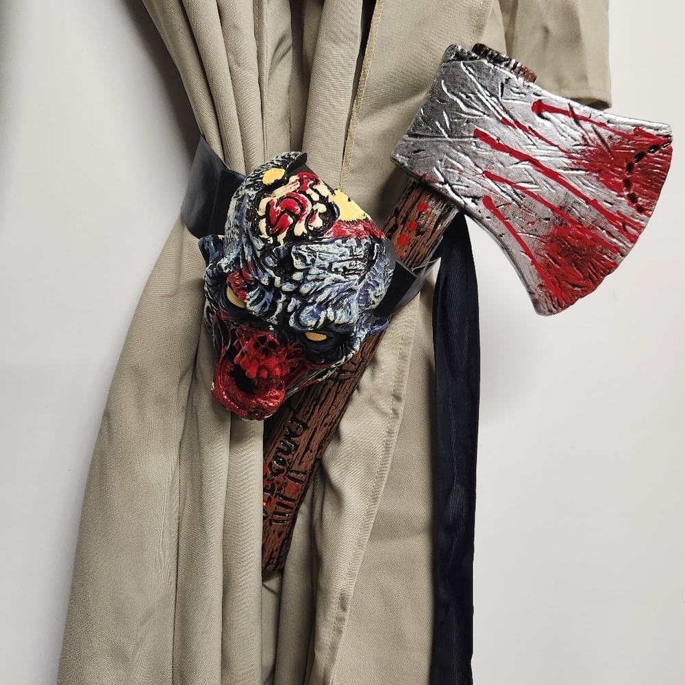 California Costume Zombie Hunter size adult XL 6 pieces jacket, ax, bullet belt - Picture 6 of 10